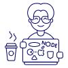 Geek Coding 1 Illustration from UX Line Set
