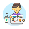 Geek Coding 5 Illustration from UX Colors Set