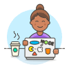 Geek Coding 6 Illustration from UX Colors Set