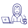 Hacker Chillout 1 Illustration from UX Line Set