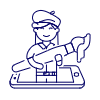 Graphic Designer 4 Illustration from UX Line Set