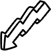 Zigzag Shadow Arrow Element from Variable Scribbles Set