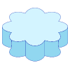 Flower 1 Line Shade Element from Volumetric Shapes Set
