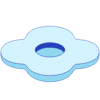 Flower 2 Line Shade Element from Volumetric Shapes Set