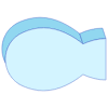 Oval Fish Line Shade Element from Volumetric Shapes Set