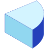 Pie Curve Cube Line Shade Element from Volumetric Shapes Set