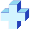 Rectangle Cross Cuboid Line Shade Element from Volumetric Shapes Set