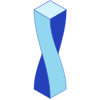 Spiral Square Line Shade Element from Volumetric Shapes Set