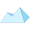 Triangle Pyramid Mountain Line Shade Element from Volumetric Shapes Set