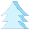 Triangle Tree Line Shade Element from Volumetric Shapes Set