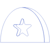 Circle Half Star Line Element from Volumetric Shapes Set
