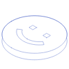 Circle Smile Line Element from Volumetric Shapes Set