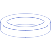 Oval Cylinder Line 1 Element from Volumetric Shapes Set