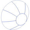 Oval Radar Line Element from Volumetric Shapes Set