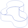 Oval Wave Line Element from Volumetric Shapes Set
