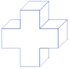Rectangle Cross Cuboid Line Element from Volumetric Shapes Set