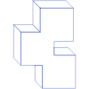 Rectangle Cuboid Block Line 2 Element from Volumetric Shapes Set