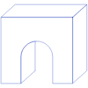 Rectangle Cuboid Curve Line Element from Volumetric Shapes Set