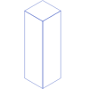 Rectangle Cuboid Line 5 Element from Volumetric Shapes Set