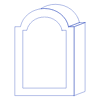 Rectangle Curve Frame Line Element from Volumetric Shapes Set
