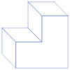 Rectangle Stairs Cuboid 1 Line Element from Volumetric Shapes Set