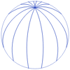 Sphere Circle Globe Line Element from Volumetric Shapes Set