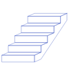 Stairs Line 2 Element from Volumetric Shapes Set