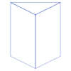 Triangle Prism Wireframe Element from Volumetric Shapes Set
