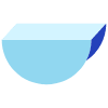 Circle Half Down Shade Element from Volumetric Shapes Set