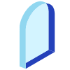 Rectangle Curve Shade 1 Element from Volumetric Shapes Set