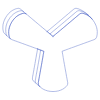 Blade Wireframe Element from Volumetric Shapes Set