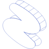 Brush Wireframe Element from Volumetric Shapes Set
