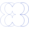 Circle Flower Wireframe Element from Volumetric Shapes Set