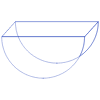 Circle Half Down Wireframe Element from Volumetric Shapes Set