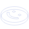 Circle Smile Wireframe Element from Volumetric Shapes Set