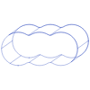 Circle Triple Wireframe Element from Volumetric Shapes Set