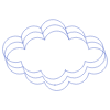Cloud Wireframe 4 Element from Volumetric Shapes Set