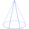 Cone Oval Wireframe Element from Volumetric Shapes Set