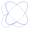 Elipse Crossl Wireframe Element from Volumetric Shapes Set