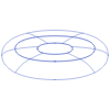 Elipse Double Wireframe Element from Volumetric Shapes Set