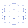 Flower 1 Wireframe Element from Volumetric Shapes Set