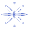 Flower Star Wireframe Element from Volumetric Shapes Set