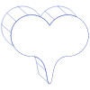 Heart Bubble Wireframe Element from Volumetric Shapes Set