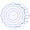 Hexagon Spin Wireframe Element from Volumetric Shapes Set