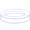 Oval Cylinder Wireframe 1 Element from Volumetric Shapes Set