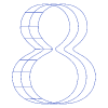 Oval Gourd Wireframe Element from Volumetric Shapes Set