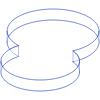 Oval Puddle Wireframe Element from Volumetric Shapes Set