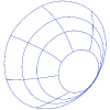 Oval Radar Wireframe Element from Volumetric Shapes Set