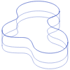 Oval Wave Wireframe Element from Volumetric Shapes Set
