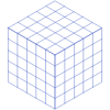 Rectangle Cube Wireframe Element from Volumetric Shapes Set